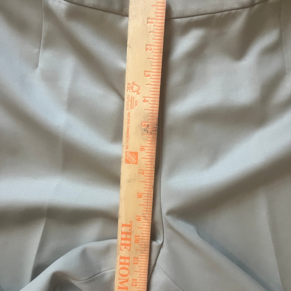 Lands' End Women's Beige Tan Dress Slacks Pleated Wool Pants Size 14 P - Picture 6 of 7